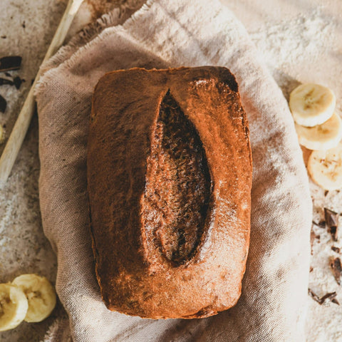 vegan backen - über Ei-Alternativen und Ressourcenschonung🌍 - Glowkitchen Bananenbrot
