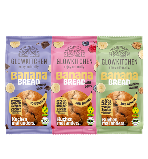 Yaaaayyy!! ready to glow up - unsere banana breads in neuem Design✨