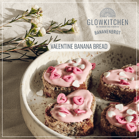 Bananenbrot Rezept zum Tag der Liebe: Valentines Bananabread - Glowkitchen Bananenbrot