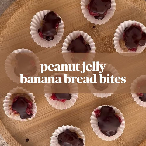 banana bread peanut jelly bites