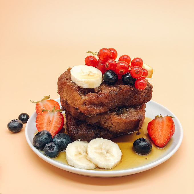 bananenbrot, french toast, backen ohne ei, frühstück, dessert vegan schnell, gesunde süße snacks