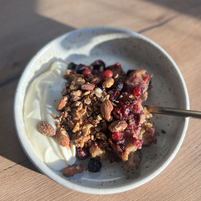 köstlicher Brotauflauf im Bananenbrot style als gesunder snack😍🍌🍞 - Glowkitchen Bananenbrot 