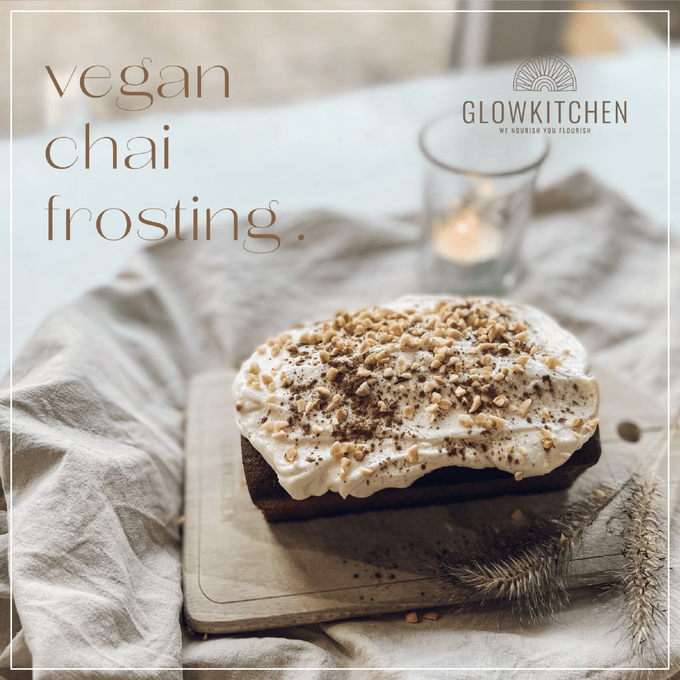Bananenbrot - Rezept für vegane Buttercreme mit Chaigewürz - Glowkitchen Bananenbrot 