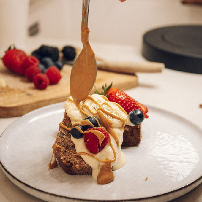 Bananenbrot zum Frühstück- loaded banana bread - gesunder snack für jede Gelegenheit🥞 - Glowkitchen Bananenbrot 