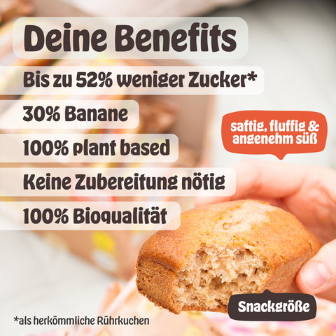 8 x Mini Banana Bread -  natur