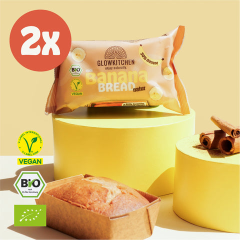 2 x Mini Banana Bread -  natur