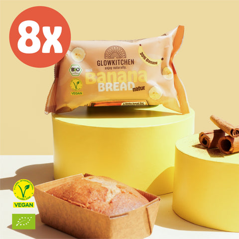 8 x Mini Banana Bread -  natur