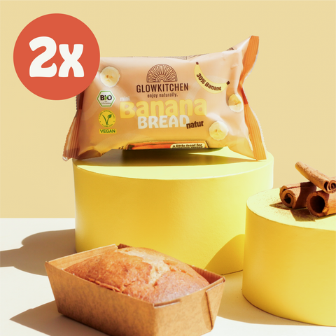 2 x Mini Banana Bread -  natur